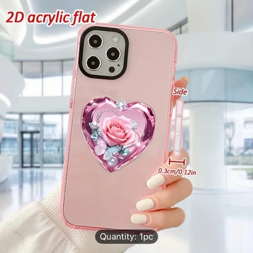 Pink Heart Shaped Phone Stand